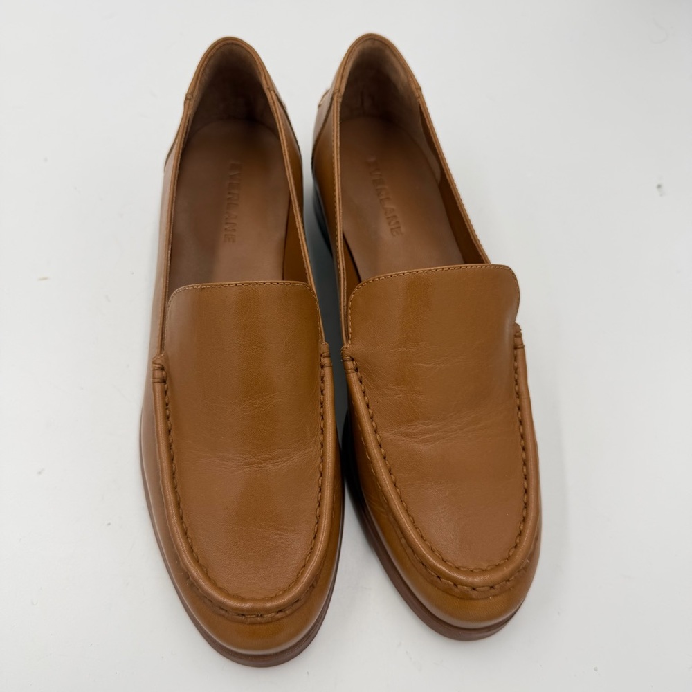 NEW Everlane Camel Tan Leather The Modern Loafer in Size 8 - Picture 3 of 12